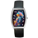 Cosmic Jellyfish Artwork Barrel Style Metal Watch