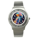 Cosmic Jellyfish Artwork Stainless Steel Watch