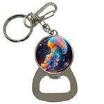 Cosmic Jellyfish Artwork Bottle Opener Key Chain