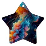 Cosmic Jellyfish Artwork Star Ornament (Two Sides)