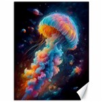 Cosmic Jellyfish Artwork Canvas 36  x 48 