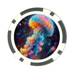 Cosmic Jellyfish Artwork Poker Chip Card Guard