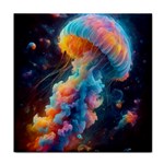 Cosmic Jellyfish Artwork Face Towel