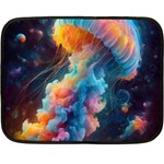 Cosmic Jellyfish Artwork Two Sides Fleece Blanket (Mini)