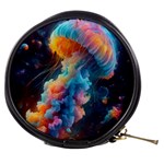 Cosmic Jellyfish Artwork Mini Makeup Bag