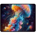 Cosmic Jellyfish Artwork Fleece Blanket (Medium)