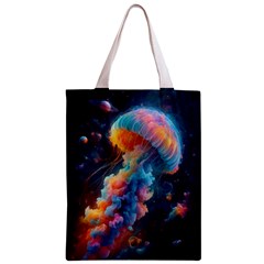 Cosmic Jellyfish Artwork Zipper Classic Tote Bag from ArtsNow.com Front