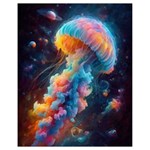 Cosmic Jellyfish Artwork Drawstring Bag (Small)