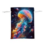 Cosmic Jellyfish Artwork Lightweight Drawstring Pouch (S)