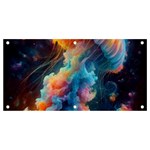 Cosmic Jellyfish Artwork Banner and Sign 4  x 2 