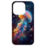 Cosmic Jellyfish Artwork iPhone 14 Pro Black UV Print Case