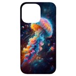 Cosmic Jellyfish Artwork iPhone 14 Pro Max Black UV Print Case