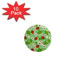 Strawberries Pattern Seamless 1  Mini Magnet (10 pack) 