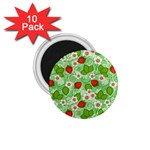 Strawberries Pattern Seamless 1.75  Magnets (10 pack) 