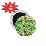 Strawberries Pattern Seamless 1.75  Magnets (100 pack) 