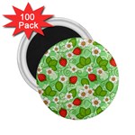 Strawberries Pattern Seamless 2.25  Magnets (100 pack) 