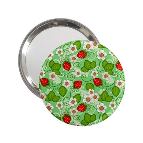 Strawberries Pattern Seamless 2.25  Handbag Mirrors from ArtsNow.com Front