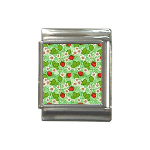 Strawberries Pattern Seamless Italian Charm (13mm) from ArtsNow.com Front