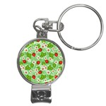 Strawberries Pattern Seamless Nail Clippers Key Chain