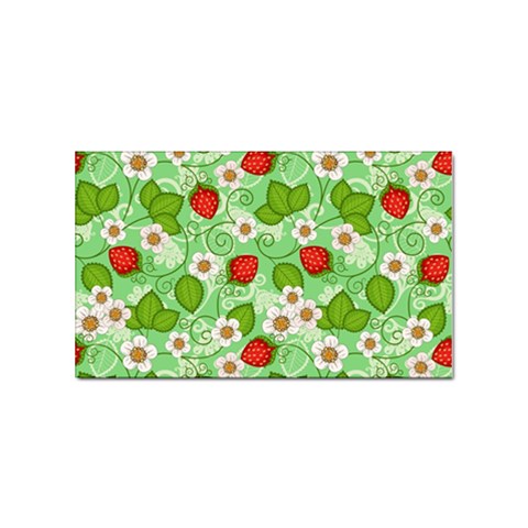 Strawberries Pattern Seamless Sticker (Rectangular) from ArtsNow.com Front