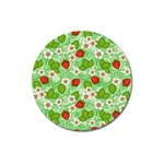 Strawberries Pattern Seamless Magnet 3  (Round)