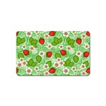 Strawberries Pattern Seamless Magnet (Name Card)