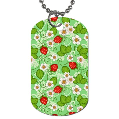 Strawberries Pattern Seamless Dog Tag (One Side) from ArtsNow.com Front