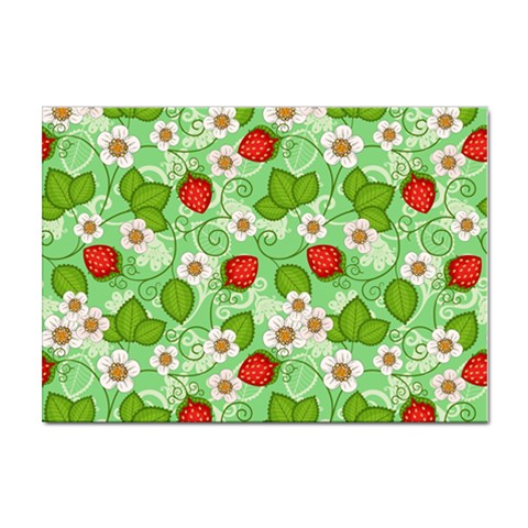 Strawberries Pattern Seamless Sticker A4 (10 pack) from ArtsNow.com Front