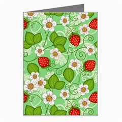 Strawberries Pattern Seamless Greeting Card from ArtsNow.com Left