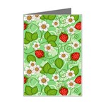 Strawberries Pattern Seamless Mini Greeting Card