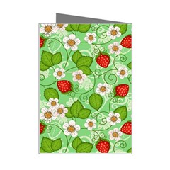 Strawberries Pattern Seamless Mini Greeting Card from ArtsNow.com Right