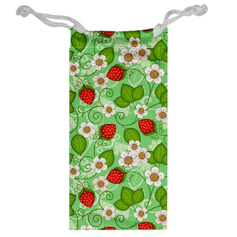 Strawberries Pattern Seamless Jewelry Bag from ArtsNow.com Back