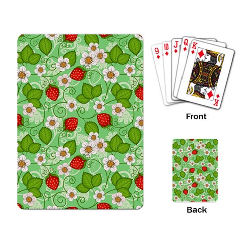 Strawberries Pattern Seamless Playing Cards Single Design (Rectangle) from ArtsNow.com Back