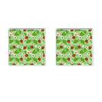 Strawberries Pattern Seamless Cufflinks (Square)