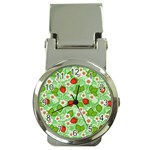 Strawberries Pattern Seamless Money Clip Watches