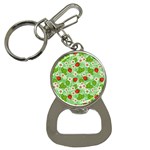 Strawberries Pattern Seamless Bottle Opener Key Chain