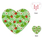 Strawberries Pattern Seamless Playing Cards Single Design (Heart)