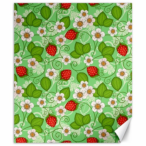 Strawberries Pattern Seamless Canvas 8  x 10  from ArtsNow.com 8.15 x9.66  Canvas - 1