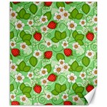 Strawberries Pattern Seamless Canvas 8  x 10 