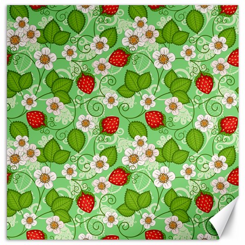 Strawberries Pattern Seamless Canvas 12  x 12  from ArtsNow.com 11.4 x11.56  Canvas - 1