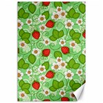 Strawberries Pattern Seamless Canvas 12  x 18 