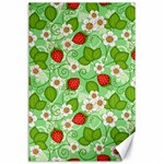 Strawberries Pattern Seamless Canvas 24  x 36 