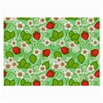 Strawberries Pattern Seamless Large Glasses Cloth