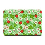 Strawberries Pattern Seamless Small Doormat