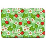 Strawberries Pattern Seamless Large Doormat