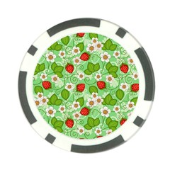 Strawberries Pattern Seamless Poker Chip Card Guard from ArtsNow.com Front