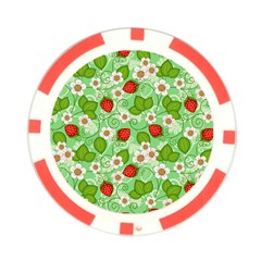 Strawberries Pattern Seamless Poker Chip Card Guard from ArtsNow.com Front