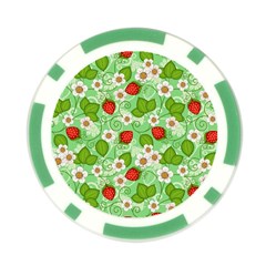 Strawberries Pattern Seamless Poker Chip Card Guard from ArtsNow.com Front