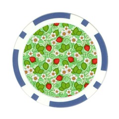 Strawberries Pattern Seamless Poker Chip Card Guard from ArtsNow.com Front