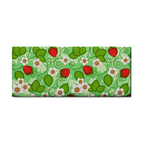 Strawberries Pattern Seamless Hand Towel from ArtsNow.com Front